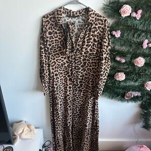 Zara Animal Print maxi dress